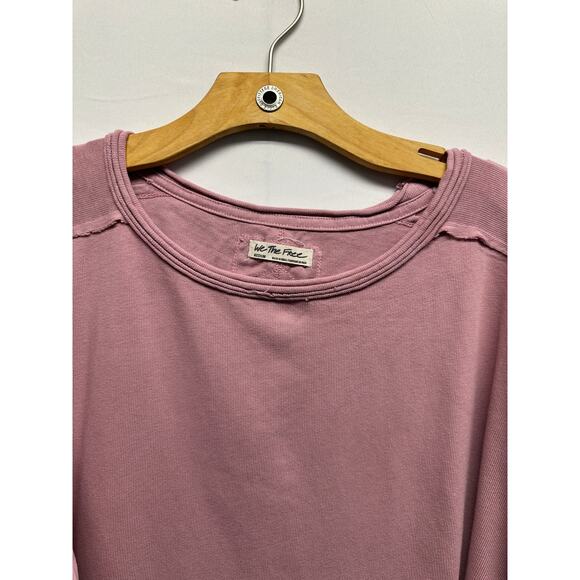 Free People We the Free Blossom Tee in Mauve ( M ) Oversized Boho Lagenlook - Picture 4 of 12